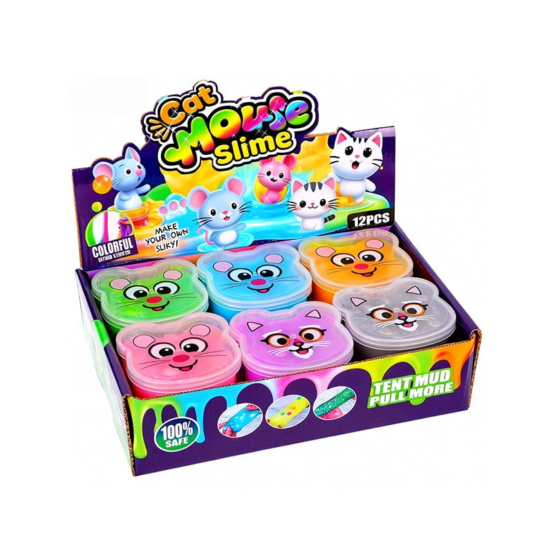 SLM-1006 Cat & Mouse Slime 12pcs