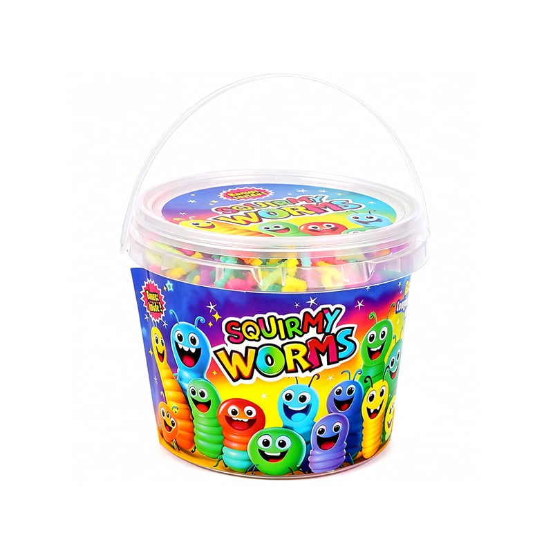 LDD-8008 Bucket Squirmy Worms Sensory Play