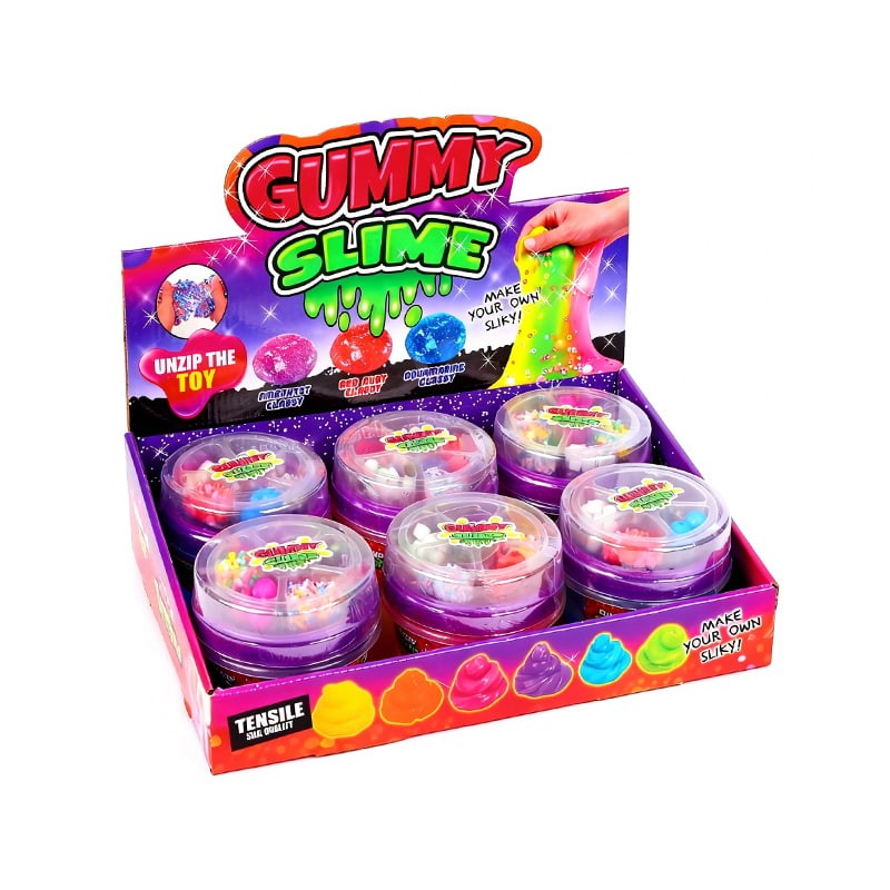 Unzip Toy Crystal Slime 6pcs