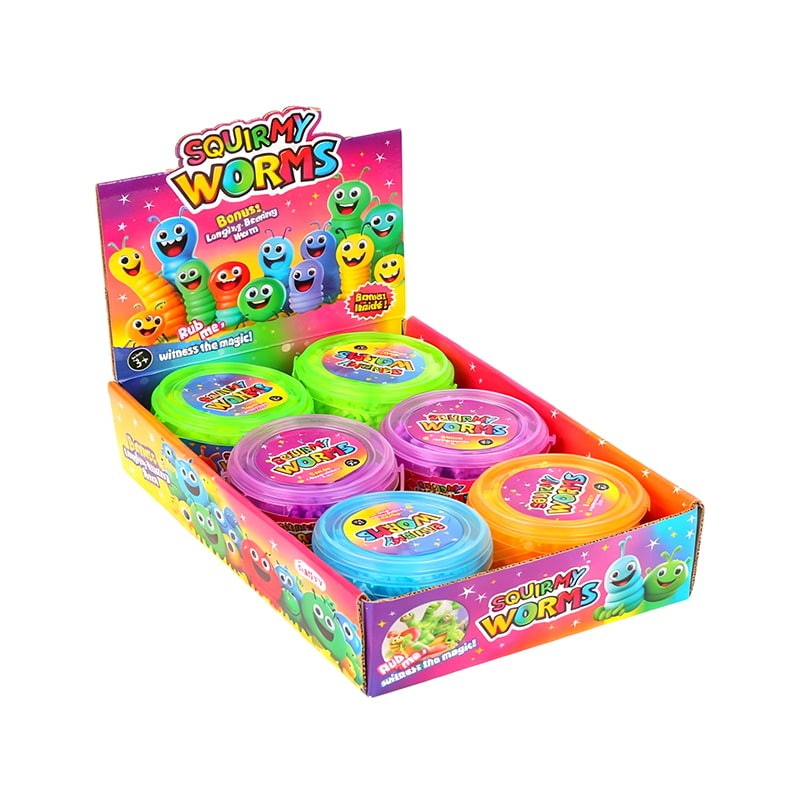 LDD-8007 6-Pack Squirmy Worms Toy Set